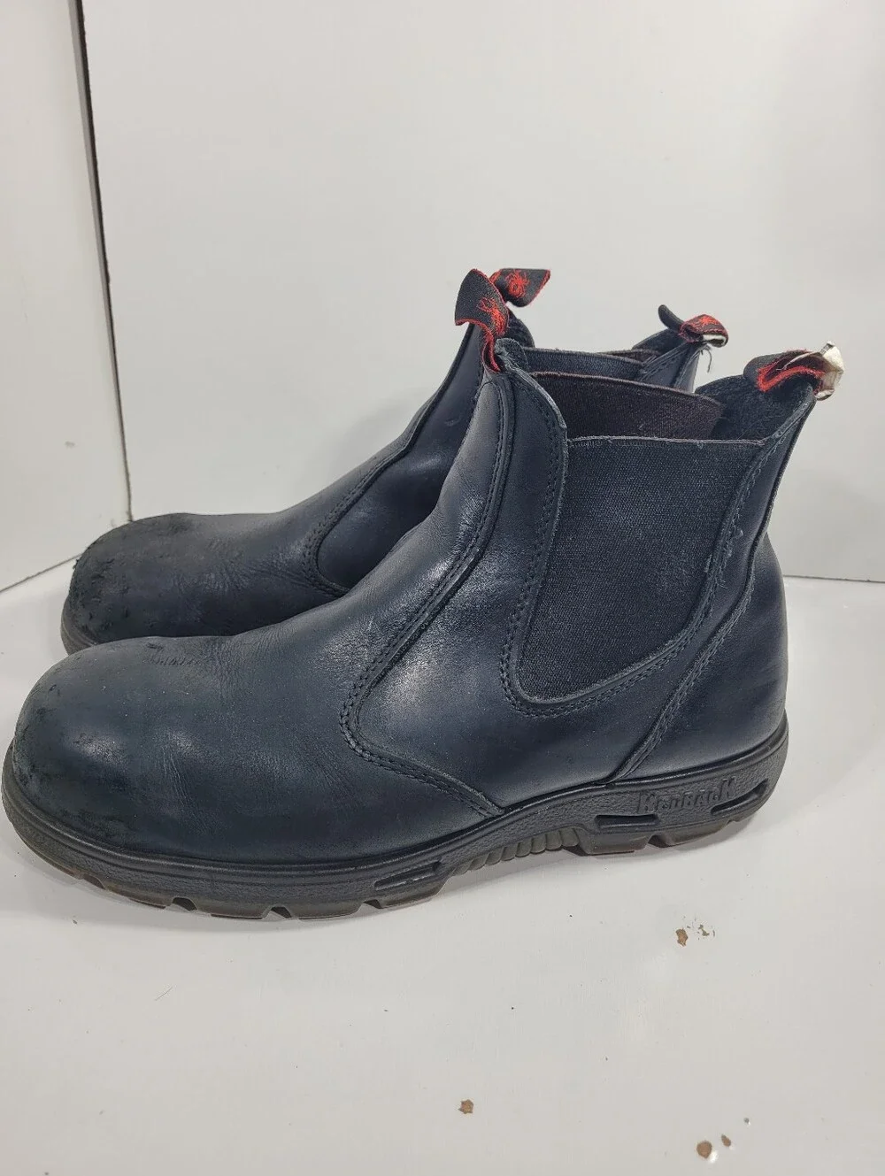 Redback Easy Escape Steel Toe Black Leather Chelsea Work Boots Men Size 11 US